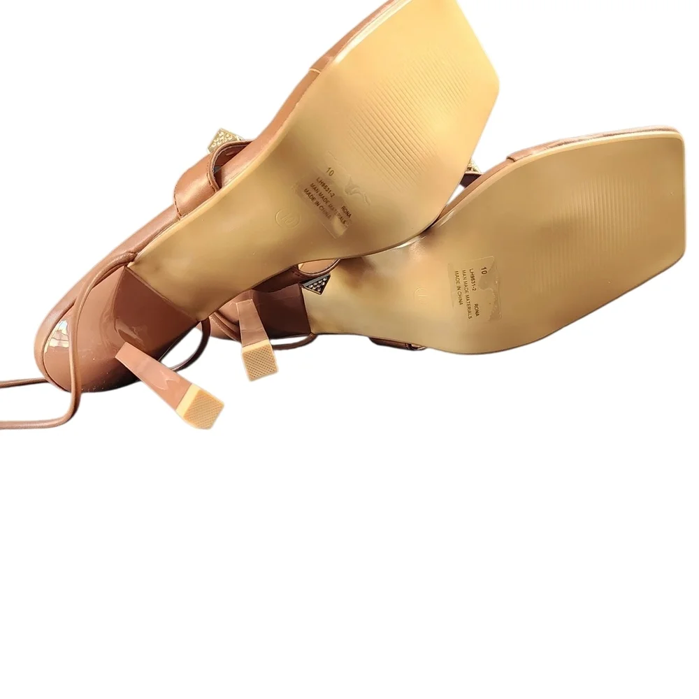 Cape Robbin Tan‎ Studded Women's Sandals Sz 10